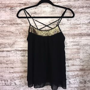 Black sequence shirt